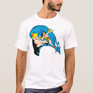 T-shirt Arrière - plan du profil de la femme de Wonder