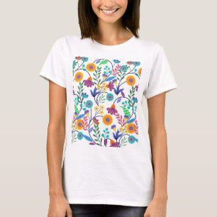T-shirt Arrière - plan floral exotique coloré Motif-23145