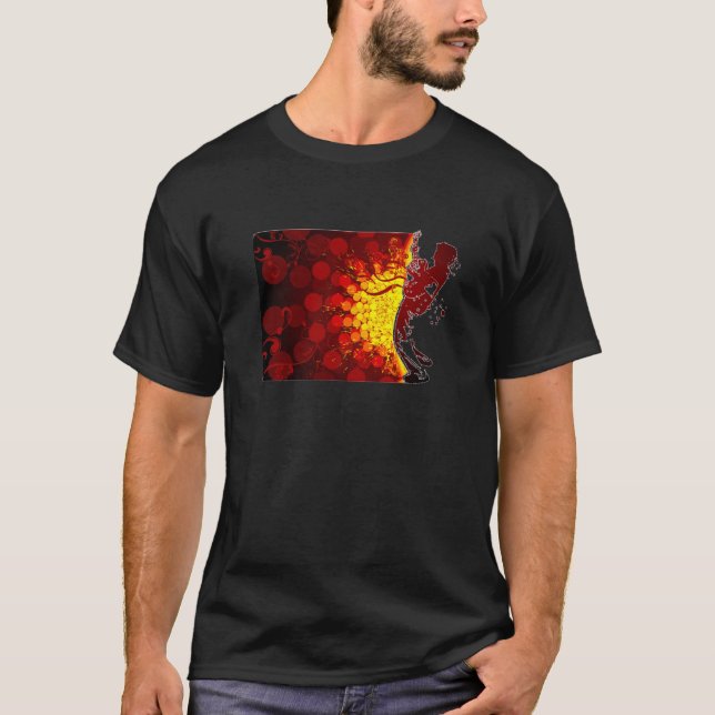 T-shirt arrière - plan frais d'impression de silhouette de (Devant)