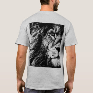 T-shirt Arrière-plan Imprimer Modèle Pop Art Lion Visage M