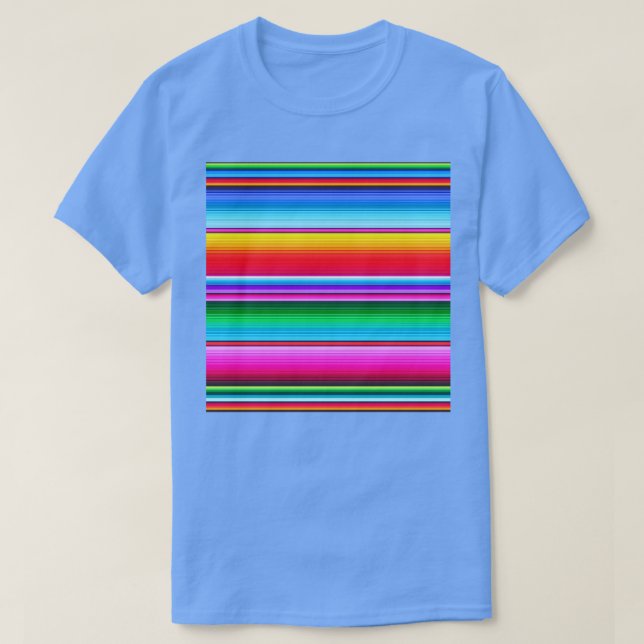 T-shirt Arrière - plan mexicain Poncho motif sans couture (Design devant)