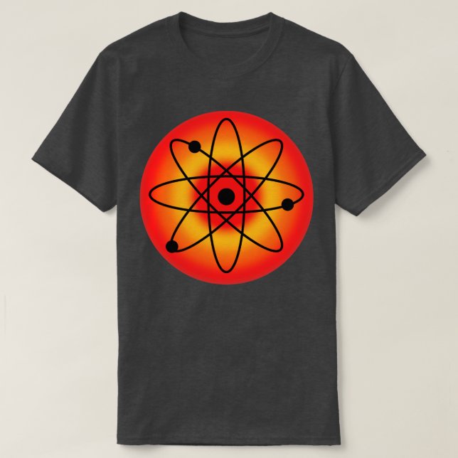 T-shirt Arrière - plan rouge atomique (Design devant)