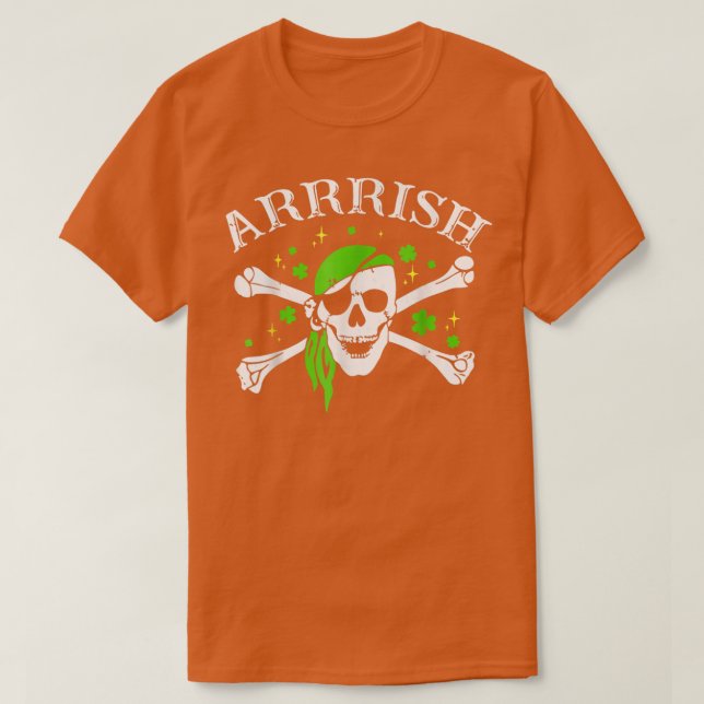 T-shirt Arrish Happy Irish Pirate Joke St (Design devant)