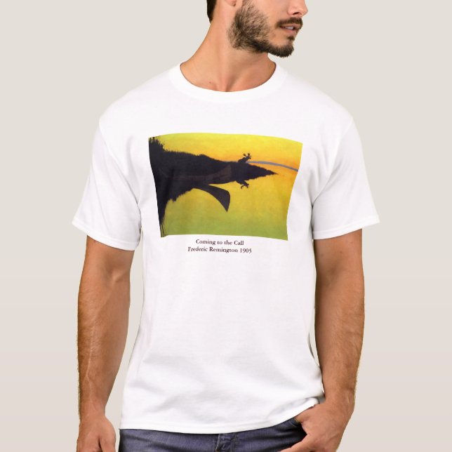 T-shirt Arrivée à l'appel ~ Frederic Remington (Devant)