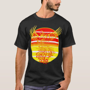 T-shirt Arrivée d'un nouveau Phoenix et rétro Sunrise Vect