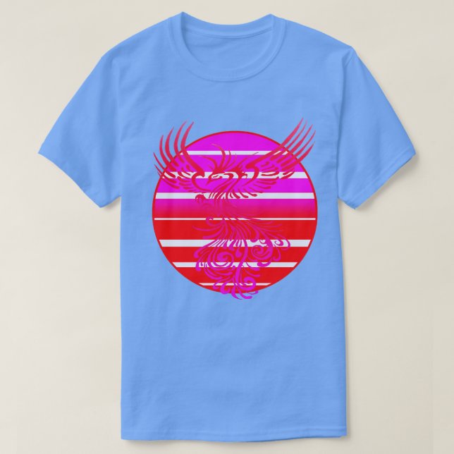 T-shirt Arrivée d'un nouveau Phoenix et rétro Sunrise Vect (Design devant)