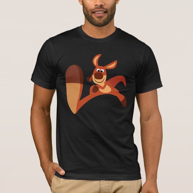 T-shirt "Arrivée !!" Kangourou de dessin animé mignon (Devant)