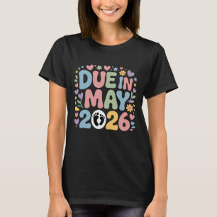 T-shirt Arrivée mai 2026 Bébé à naître Maman Grossesse 