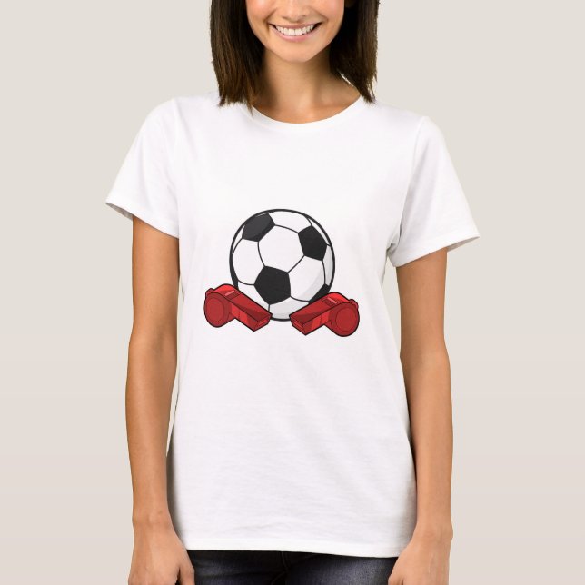 T-shirt Arrivée sifflet & balle de football (Devant)