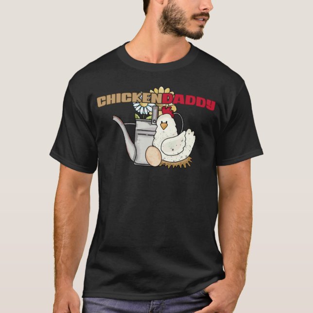 T-shirt Arrosoir à poulets Vintage Chickendaddy (Devant)