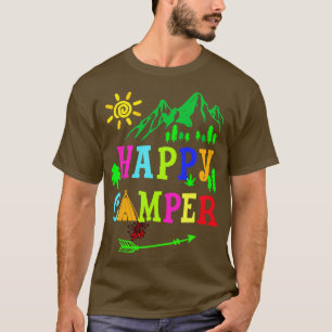 T-shirt Arrow Camper Happy Summer Camp Camping Hommes Femm
