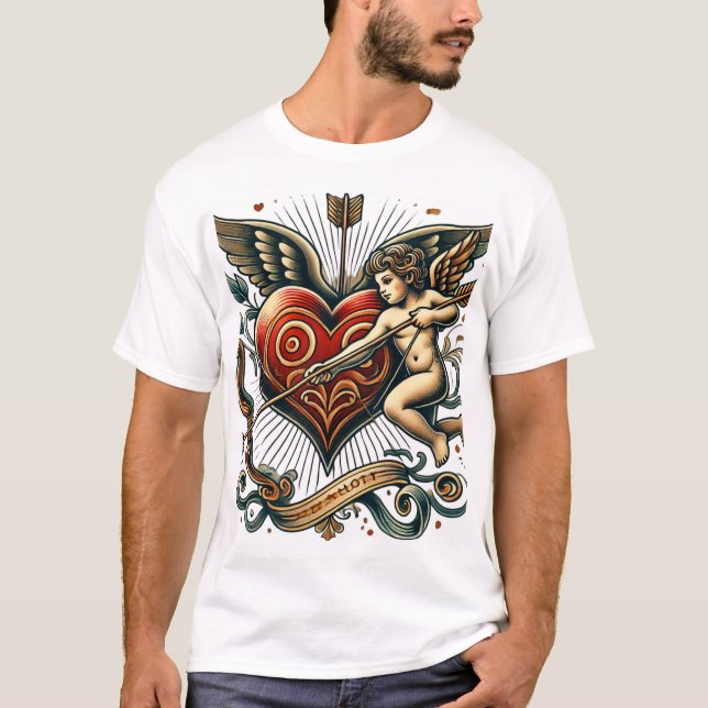 T-shirt "Arrow of Love : A Timeless Tattoo Art" (Devant)