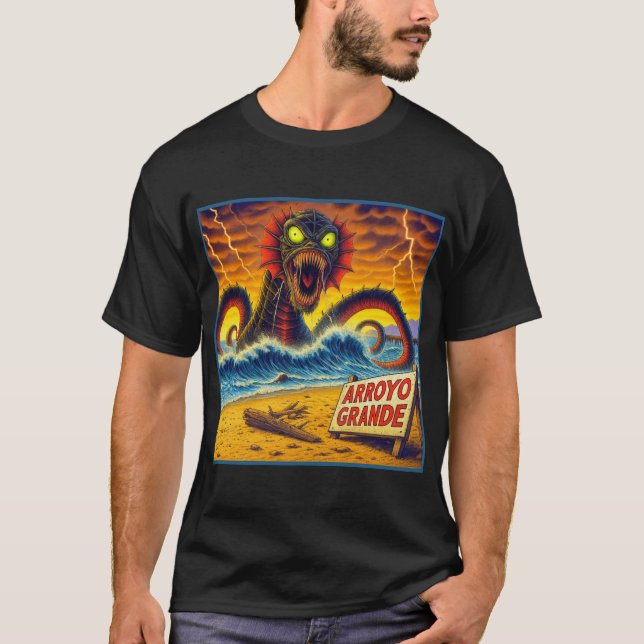 T-SHIRT ARROYO GRANDE - "BEAST OF THE BREAKERS". (Devant)