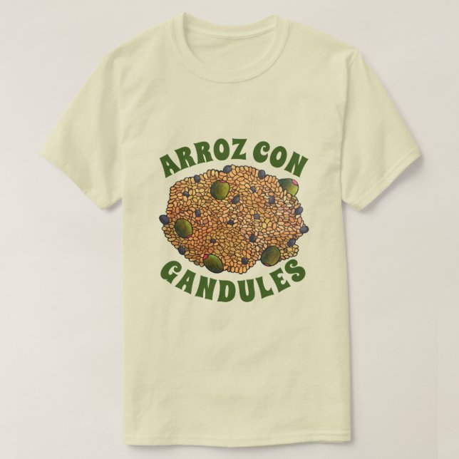 T-shirt Arroz con Gandules Pois de riz alimentaire portori (Design devant)