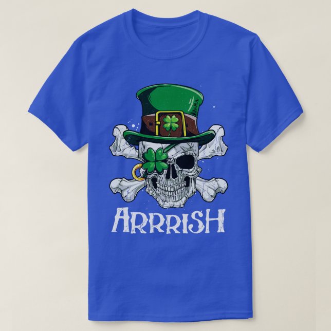 T-shirt Arrrish Leprechaun Pirate Men Boy Jour de la Saint (Design devant)