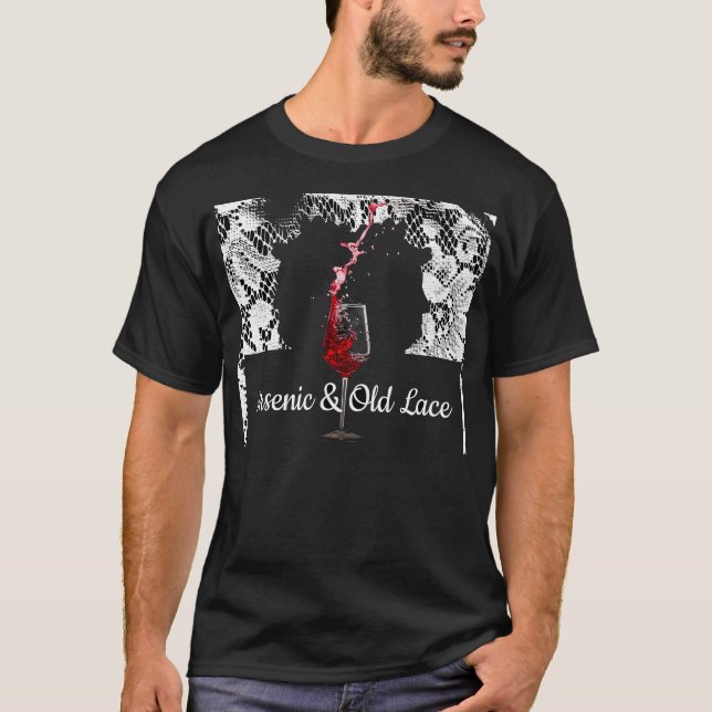 T-shirt Arsenic Et Vieux Film D'Horreur De Dentelles Hallo (Devant)