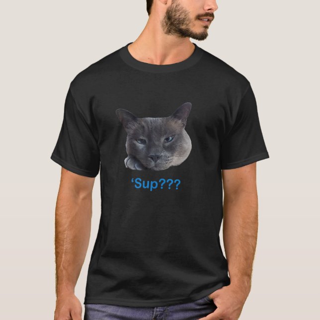 T-shirt Art4simon Blue-Point Siamese 'Sup ? ? ? Chat (Devant)