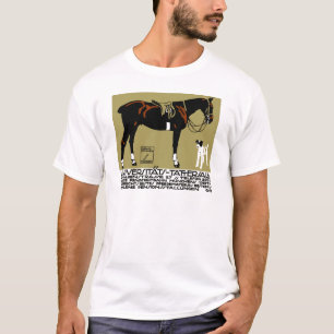 T-shirt Art 1912 d'affiche d'équitation de Ludwig Hohlwein