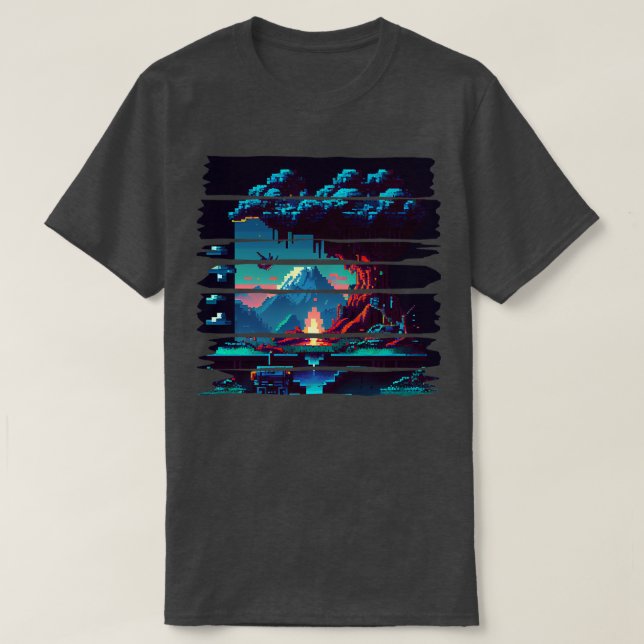 T-shirt Art 8 bits rétro (Design devant)