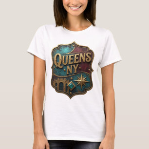 T-shirt Art à porter Cool Gold QUEENS NY