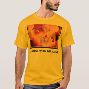 T-shirt ART Abstrait - A HORSE - orange brun