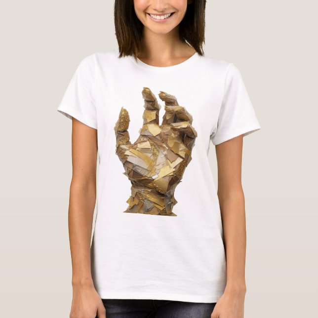 T-shirt ART ABSTRAIT Argenté CRISP Design Moderne (Devant)