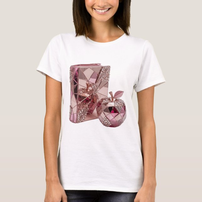 T-shirt ART ABSTRAIT Argenté de Style Élégant (Devant)