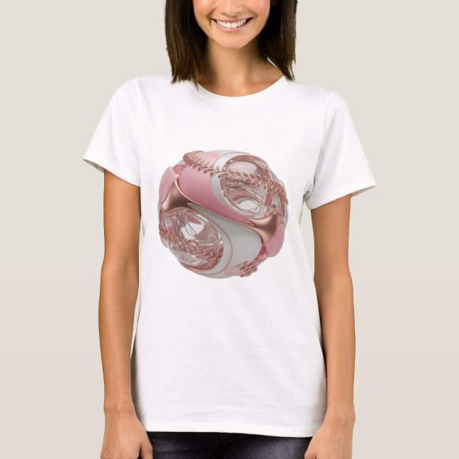 T-shirt ART ABSTRAIT Argenté Design Moderne Clair (Devant)
