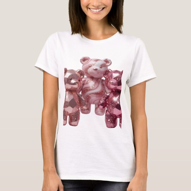 T-shirt ART ABSTRAIT Argenté Design Moderne Élégant (Devant)