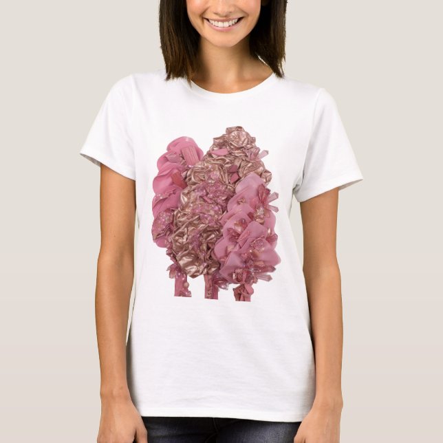 T-shirt ART ABSTRAIT Argenté DESIGN Moderne Gras (Devant)