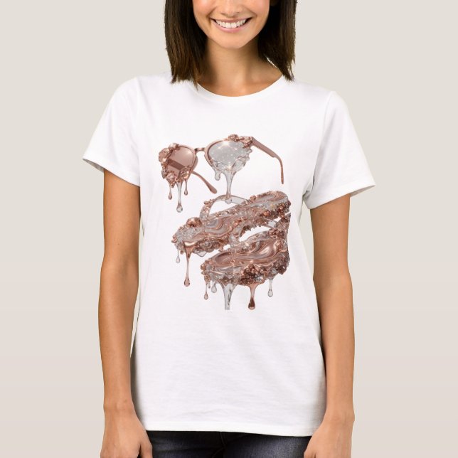 T-shirt ART ABSTRAIT ARGENTÉ DESIGN MODERNE Iconique (Devant)