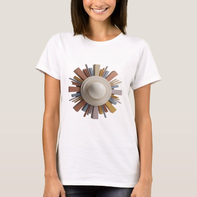 T-shirt ART ABSTRAIT Argenté Design Moderne v2 (Devant)
