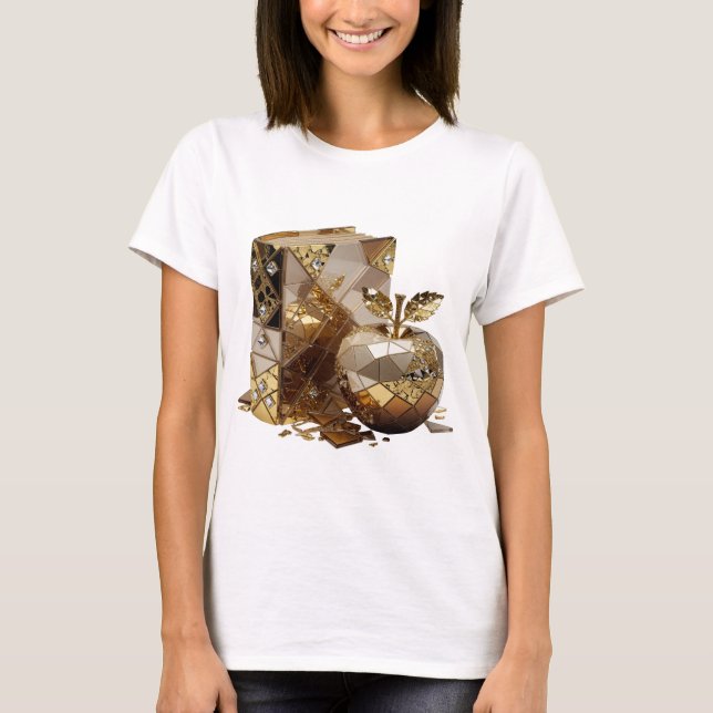 T-shirt ART ABSTRAIT Argenté Design Moderne v3 (Devant)