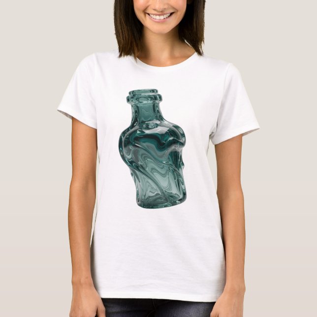 T-shirt Art abstrait argenté moderne Design graphique v2 (Devant)