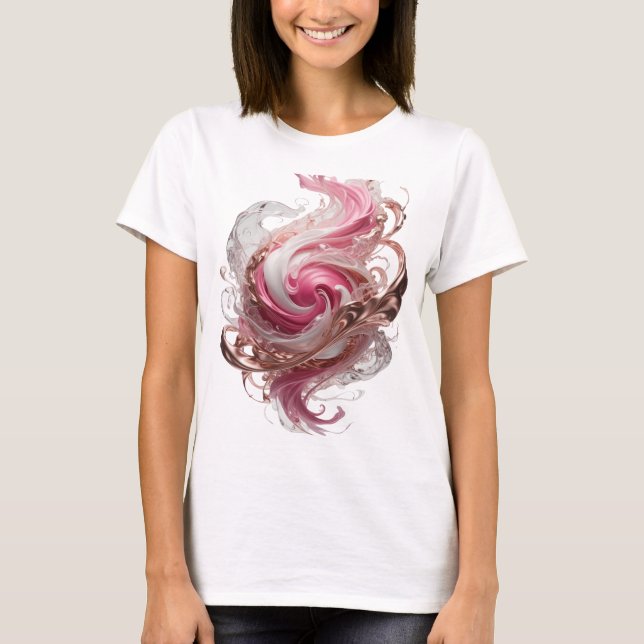 T-shirt Art abstrait argenté Snappy ABSTRACT ART v2 (Devant)