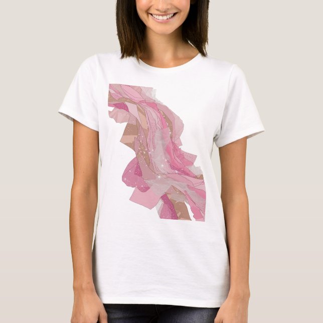 T-shirt Art abstrait argenté vibrant Design moderne (Devant)