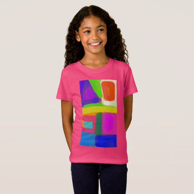 T-Shirt Art Abstrait Coloré 16 (Devant entier)