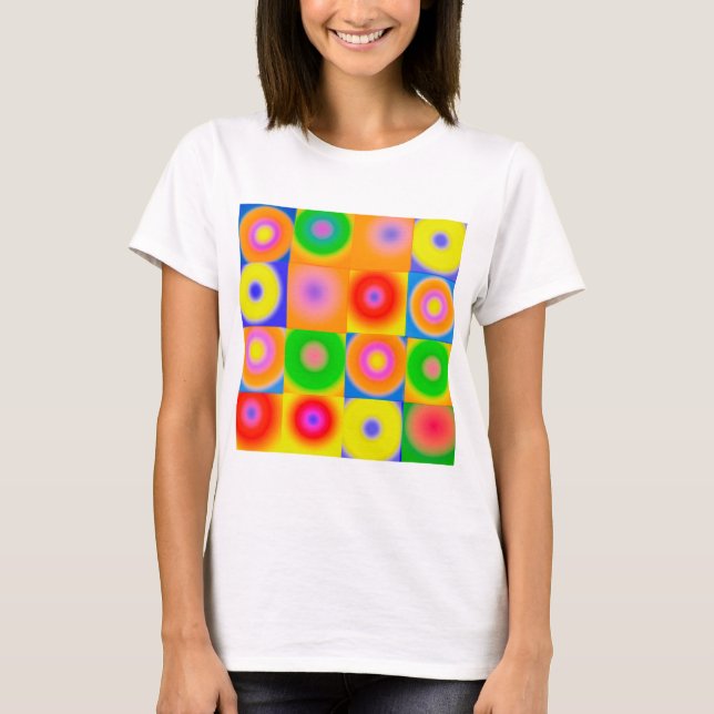 T-shirt Art Abstrait coloré heureux (Devant)