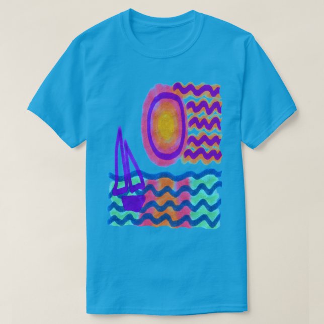 T-shirt Art abstrait de voile à porter (Design devant)