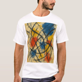 T-shirt Art abstrait expressionniste RAZID – Motif de coul