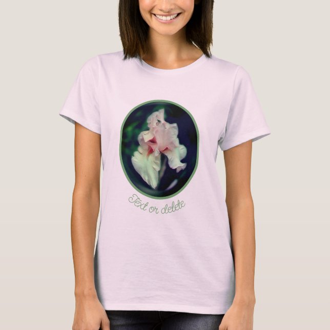 T-shirt Art Abstrait Floral Iris Rose Personnalisé (Devant)