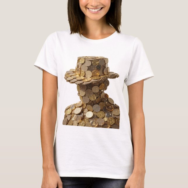 T-shirt ART ABSTRAIT Gris Design Moderne Élégant (Devant)