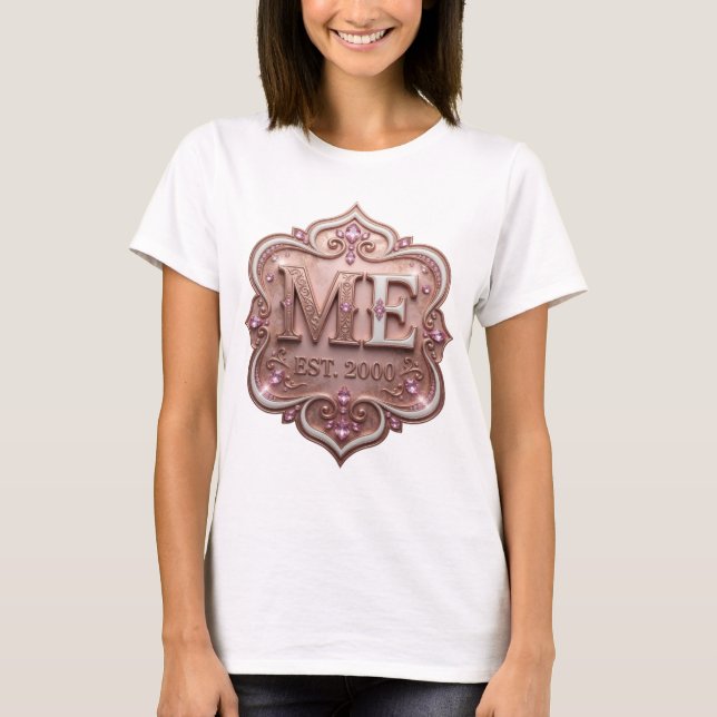 T-shirt ART ABSTRAIT Or frappant Design Moderne (Devant)