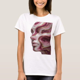 T-shirt Art abstrait Or Tendance Design Moderne