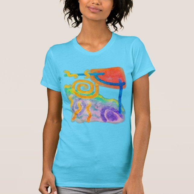 T-shirt Art Abstrait original à porter (Devant)
