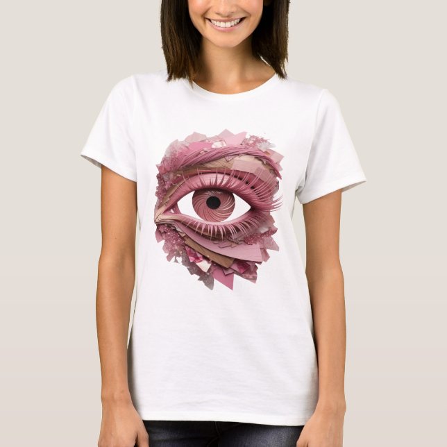 T-shirt Art abstrait rose frais DESIGN MODERNE (Devant)