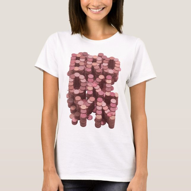 T-shirt ART ABSTRAIT Rose Vibrant Design Moderne (Devant)