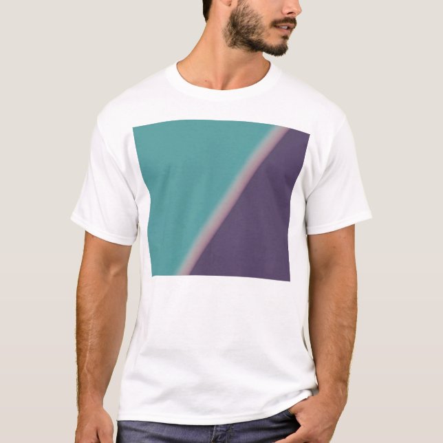 T-shirt Art Abstrait Turquoise violet (Devant)