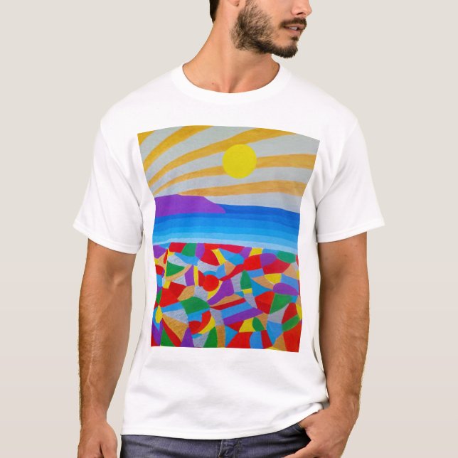 T-shirt Art Acrylique Du Sable (Devant)