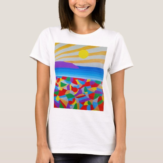 T-shirt Art Acrylique Du Sable (Devant)